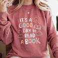 It's A Good Day To Read a Book Elementary Teacher Graphic Comfort Colors Sweatshirt Orchid It's A Good Day To Read a Book Elementary Teacher Graphic Comfort Colors Sweatshirt Orchid