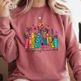 It's A Good Day To Read A Book Floral Book Lovers Librarian Comfort Colors Sweatshirt Orchid