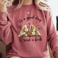 Its A Good Day To Read A Book Book Lover Bookish Women Comfort Colors Sweatshirt Orchid