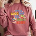 It's a Good Day To Read A Book Lovers Men Women Kids Comfort Colors Sweatshirt Orchid It's a Good Day To Read A Book Lovers Men Women Kids Comfort Colors Sweatshirt Orchid
