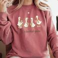 Just A Bookish Goose Goose Book LoverSilly Goose Book Club Comfort Colors Sweatshirt Orchid