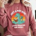 Just A Boy Who Loves Dragons And Books Kids Toddler Baby 5T Comfort Colors Sweatshirt Orchid Just A Boy Who Loves Dragons And Books Kids Toddler Baby 5T Comfort Colors Sweatshirt Orchid