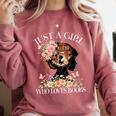 Just A Girl Who Loves Books Book Lover Reading For Women Comfort Colors Sweatshirt Orchid Just A Girl Who Loves Books Book Lover Reading For Women Comfort Colors Sweatshirt Orchid