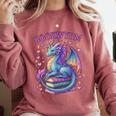 Just a Girl Who Loves Dragons And Books Comfort Colors Sweatshirt Orchid