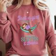 Just a Girl Who Loves Sloths And Books Comfort Colors Sweatshirt Orchid Just a Girl Who Loves Sloths And Books Comfort Colors Sweatshirt Orchid