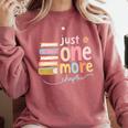 Just One More Chapter Artistic Pastel Book Lover Vibe Comfort Colors Sweatshirt Orchid