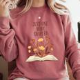 Just One More Chapter Book Lovers Floral Comfort Colors Sweatshirt Orchid Just One More Chapter Book Lovers Floral Comfort Colors Sweatshirt Orchid