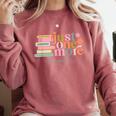 Just One More Chapter Book Lovers Reading Teacher Comfort Colors Sweatshirt Orchid Just One More Chapter Book Lovers Reading Teacher Comfort Colors Sweatshirt Orchid