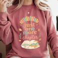Just One More Chapter Cozy Book Lover Reading & Coffee Comfort Colors Sweatshirt Orchid Just One More Chapter Cozy Book Lover Reading & Coffee Comfort Colors Sweatshirt Orchid