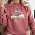 Just One More Chapter Floral Book Wildflower Aesthetic Art Comfort Colors Sweatshirt Orchid Just One More Chapter Floral Book Wildflower Aesthetic Art Comfort Colors Sweatshirt Orchid