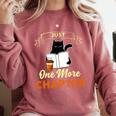 Just One More Chapter Fun Cat Coffee Reading Book Premium Tri-Blend Comfort Colors Sweatshirt Orchid