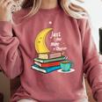 Just One More Chapter Love Book Reading Comfort Colors Sweatshirt Orchid
