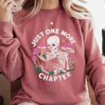Just One More Chapter Mushrooms Gothic Skeleton Book Lover Premium Comfort Colors Sweatshirt Orchid Just One More Chapter Mushrooms Gothic Skeleton Book Lover Premium Comfort Colors Sweatshirt Orchid