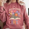 Just One More Chapter Reading Book Lover Comfort Colors Sweatshirt Orchid