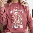 Just One More Chapter Reading Skeleton Book Lover Premium Tri-Blend Comfort Colors Sweatshirt Orchid Just One More Chapter Reading Skeleton Book Lover Premium Tri-Blend Comfort Colors Sweatshirt Orchid