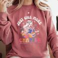 Just One More Chapter Skeleton Reading Book Bookworm Reader Comfort Colors Sweatshirt Orchid