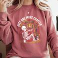 Just One More Chapter Skeleton Reading Cozy Books Comfort Colors Sweatshirt Orchid Just One More Chapter Skeleton Reading Cozy Books Comfort Colors Sweatshirt Orchid