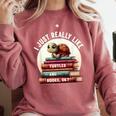 I Just Really Like Turtles And Books OK Turtle Reading Comfort Colors Sweatshirt Orchid
