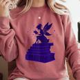 Kawaii Fairy Bookish Book Lover Library Read Comfort Colors Sweatshirt Orchid