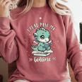 Kids I Read Past My Bedtime Cute Book Dragon Pajama Comfort Colors Sweatshirt Orchid
