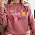 Kids Reading Book Lover Reading Is My Jam Comfort Colors Sweatshirt Orchid Kids Reading Book Lover Reading Is My Jam Comfort Colors Sweatshirt Orchid