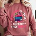 Knowledge Is Power Book Club Librarian Read Banned Books Comfort Colors Sweatshirt Orchid Knowledge Is Power Book Club Librarian Read Banned Books Comfort Colors Sweatshirt Orchid