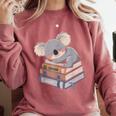 Koala Reading Book Pajama Sleep Comfort Colors Sweatshirt Orchid