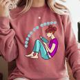 Leave Me Alone I'm Reading a Book For Bookworms Premium Tri-Blend Comfort Colors Sweatshirt Orchid