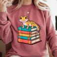 Leopard Gecko Book Lover Reading Comfort Colors Sweatshirt Orchid Leopard Gecko Book Lover Reading Comfort Colors Sweatshirt Orchid