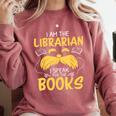 I Am Librarian Book Reader Library Book Reading Comfort Colors Sweatshirt Orchid