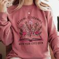 Librarian Cute Bookish It's A Good Day To Read A Book Lover Comfort Colors Sweatshirt Orchid