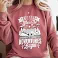 Library Where The Adventures Begin Librarian Book Readers Comfort Colors Sweatshirt Orchid