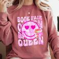 Library Book Fair Queen Vibe Groovy Tie Dye School Reading Comfort Colors Sweatshirt Orchid Library Book Fair Queen Vibe Groovy Tie Dye School Reading Comfort Colors Sweatshirt Orchid