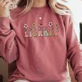 Library Book Lover School Librarian Reading Floral For Women Comfort Colors Sweatshirt Orchid Library Book Lover School Librarian Reading Floral For Women Comfort Colors Sweatshirt Orchid