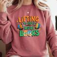 Lifting To Hold More Books Weightlifting Workout Gym Lover Comfort Colors Sweatshirt Orchid Lifting To Hold More Books Weightlifting Workout Gym Lover Comfort Colors Sweatshirt Orchid