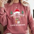 Most Likely To Read A Book On Christmas Love Reading Books Comfort Colors Sweatshirt Orchid Most Likely To Read A Book On Christmas Love Reading Books Comfort Colors Sweatshirt Orchid
