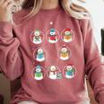 Literary Winter Reading Snowmen Cozy Book Lover Pattern Comfort Colors Sweatshirt Orchid Literary Winter Reading Snowmen Cozy Book Lover Pattern Comfort Colors Sweatshirt Orchid
