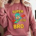 Little Cute Superhero Brother Comic Book Baby Bro Comfort Colors Sweatshirt Orchid