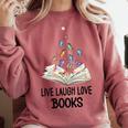 Live Laugh & Love Books Reading Butterfly Book Lover Bookish Premium Comfort Colors Sweatshirt Orchid Live Laugh & Love Books Reading Butterfly Book Lover Bookish Premium Comfort Colors Sweatshirt Orchid
