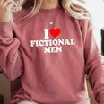 I Love Heart Fictional Men Simple Cute Books Reading Comfort Colors Sweatshirt Orchid