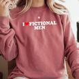 I Love Heart Fictional Men Simple Cute Reading Books Comfort Colors Sweatshirt Orchid I Love Heart Fictional Men Simple Cute Reading Books Comfort Colors Sweatshirt Orchid