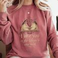 I Love You To The Library And Back Anatomical Heart Book Comfort Colors Sweatshirt Orchid