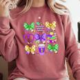 Mardi Gras Teacher Coquette Bow Pencil Apple Book Women Girl Comfort Colors Sweatshirt Orchid Mardi Gras Teacher Coquette Bow Pencil Apple Book Women Girl Comfort Colors Sweatshirt Orchid