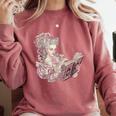 Marie Antoinette Reading A Book Comfort Colors Sweatshirt Orchid