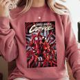 Marvel Spider-Man Eddie Brock Carnage Comic Book Cover Comfort Colors Sweatshirt Orchid