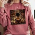 Melanin Afro Women Educated Reading Book History Comfort Colors Sweatshirt Orchid Melanin Afro Women Educated Reading Book History Comfort Colors Sweatshirt Orchid