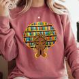Melanin Afro Women Girl Book Librarian History African Comfort Colors Sweatshirt Orchid