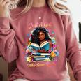 Melanin Book Month Honoring Past Inspiring Pride Comfort Colors Sweatshirt Orchid