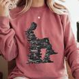 Men Pixel Art Geometric Book Human Drawing Graphic Men Comfort Colors Sweatshirt Orchid