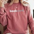 Minimalist Book Lover Book Nerd Comfort Colors Sweatshirt Orchid
